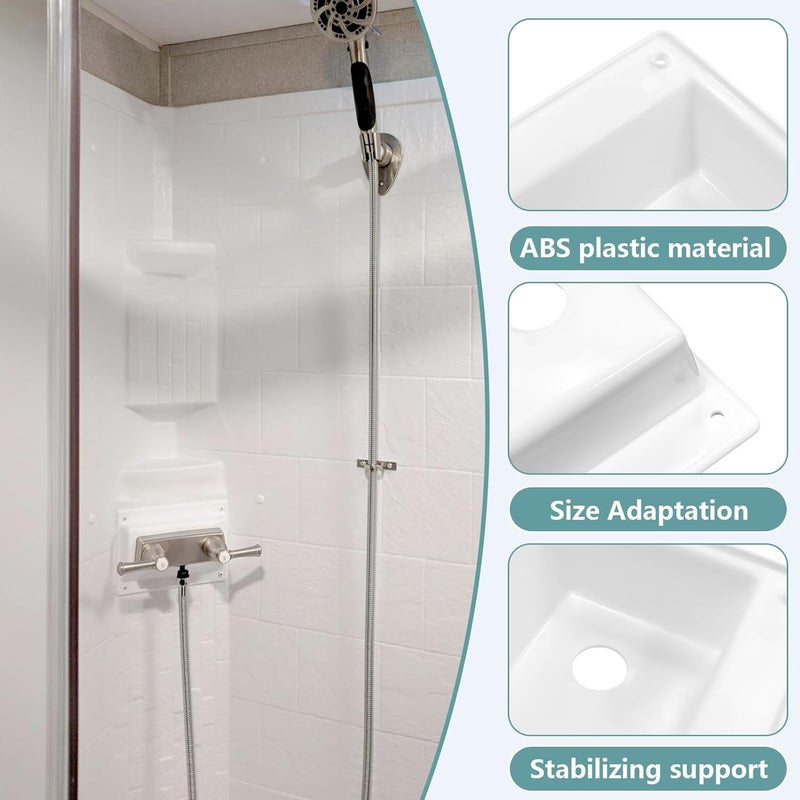 WPL White RV Faucet Bezel,Stand Off Faucet Cover Mounting Kit for RV Shower Bezel Panel Replacement (1 Pack) - Image 3